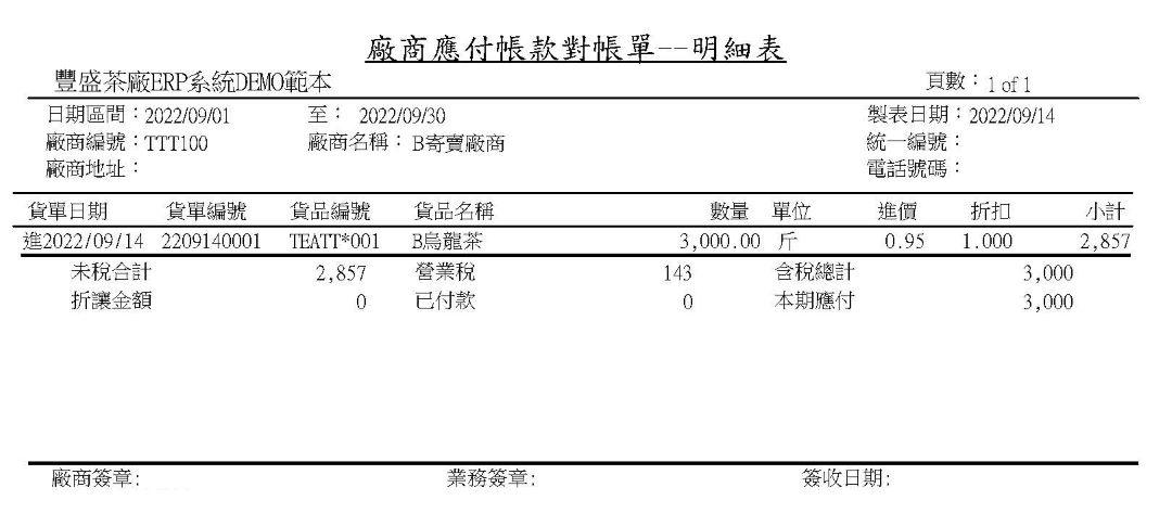 供應商寄賣與應付帳款對帳